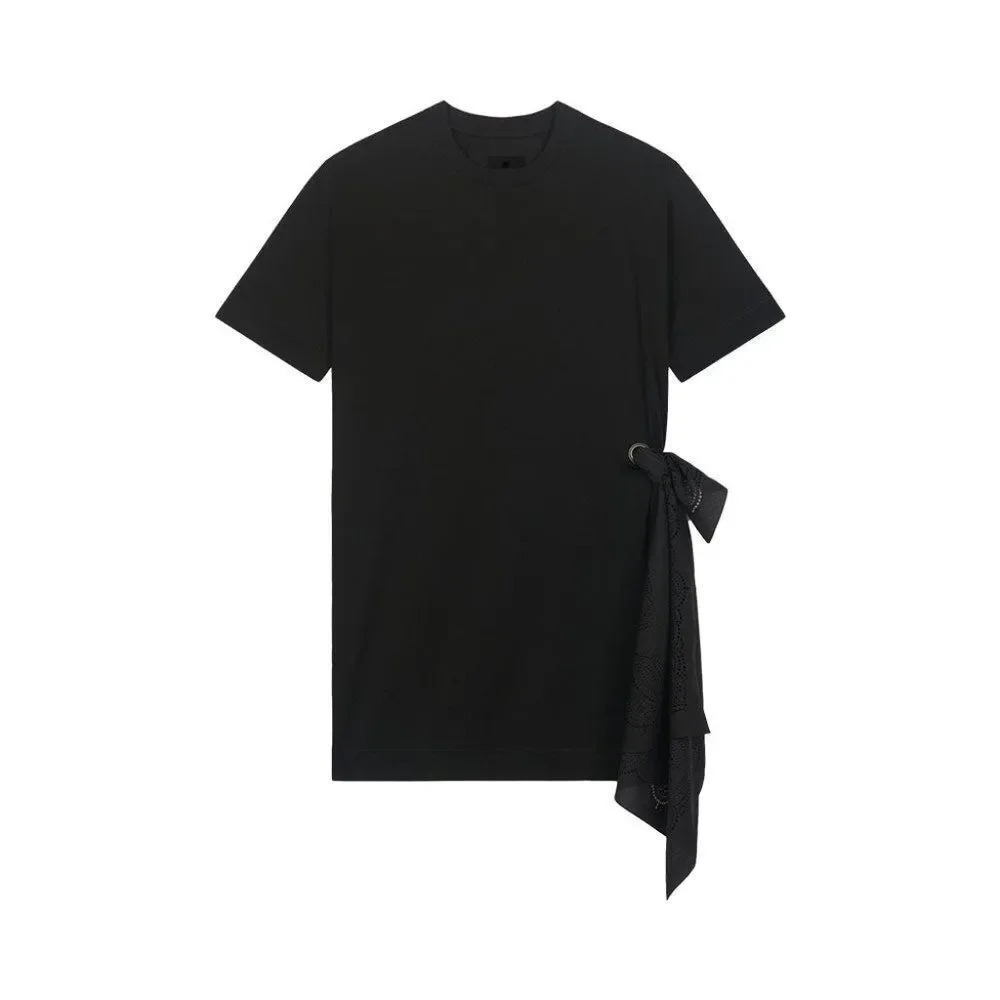 Givenchy Bandana Black Short-Sleeved Side Tie Fastening T-Shirt Dress Si… - Picture 4 of 16